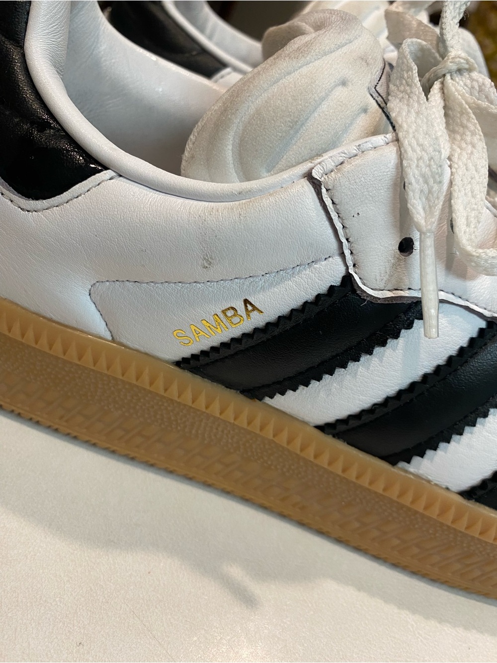 ADIDAS SAMBA XLG CLOUD WHITE CORE BLACK GUM MIDSOLE SNEAKERS SHOE SZ 8 EU 41.5 - Picture 4 of 16
